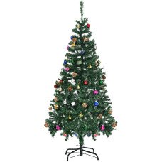 4.9ft Green Christmas Tree Artificial Xmas Holidays Party with Decoration Ornament