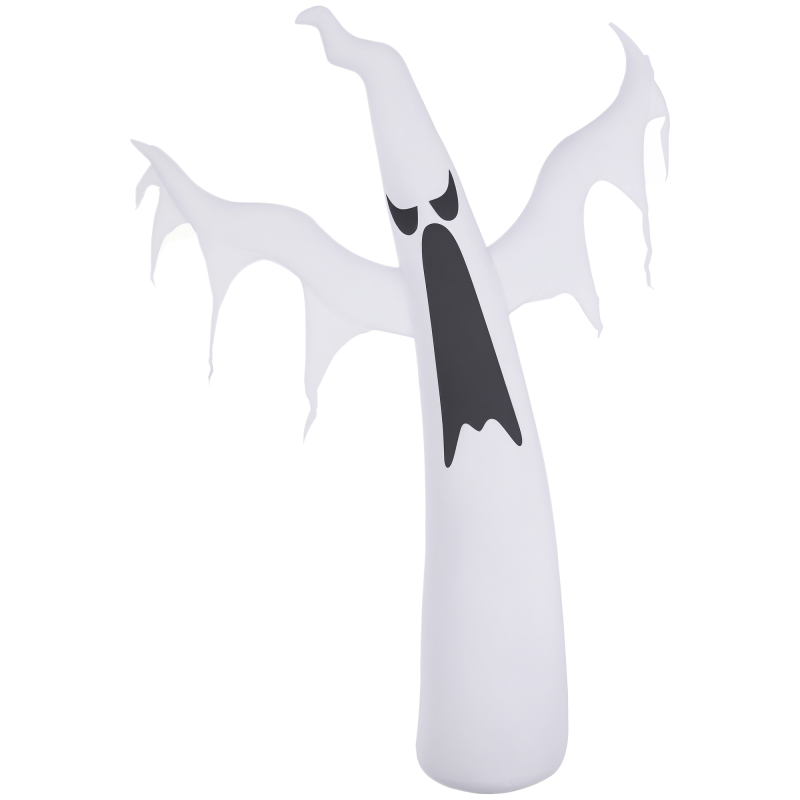 6FT Tall Halloween Inflatable White Ghost, Outdoor Blow Up Yard Decoration with LED Lights for Garden, Lawn, Party, Holiday