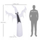 6FT Tall Halloween Inflatable White Ghost, Outdoor Blow Up Yard Decoration with LED Lights for Garden, Lawn, Party, Holiday