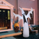 6FT Tall Halloween Inflatable White Ghost, Outdoor Blow Up Yard Decoration with LED Lights for Garden, Lawn, Party, Holiday