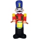 Outdoor Yard Colorful 8ft Inflatable Walnut Soldier Drum Beating with LED