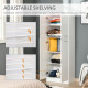 61" Pantry Cabinet, Kitchen Pantry Storage Cabinet with 2 Doors and Adjustable Shelves, Freestanding Storage Cabinet