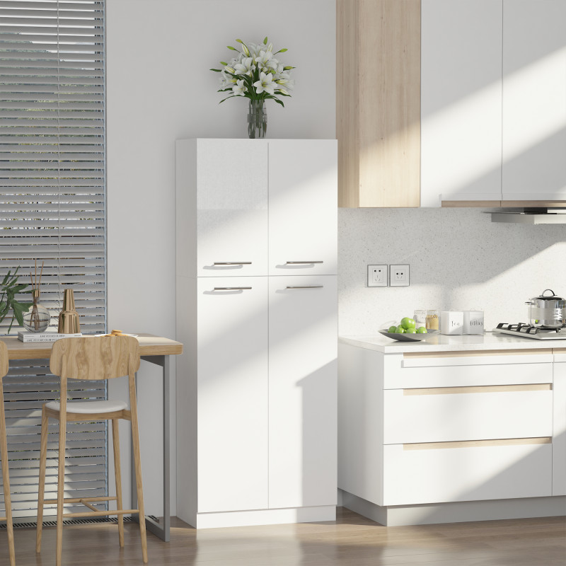 61" Pantry Cabinet, Kitchen Pantry Storage Cabinet with 2 Doors and Adjustable Shelves, Freestanding Storage Cabinet