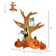 Inflatable Halloween Decoration Haunted Tree with Owl, Ghost, Pumpkins, Blow-Up Outdoor LED Display for Lawn, Garden, Party
