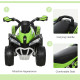 Aosom No Power Baby Ride on Toy, Kids Ride on Car Foot to Floor Sliding 4 Wheels with Music, Lightening, for 18-36 M, Green