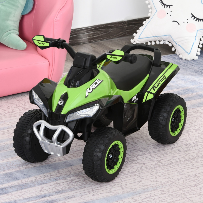 Aosom No Power Baby Ride on Toy, Kids Ride on Car Foot to Floor Sliding 4 Wheels with Music, Lightening, for 18-36 M, Green