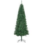 6.9ft Artificial Christmas Tree w/ Metal Stand Spruce Branch Tips Green