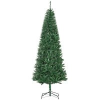 6.9ft Artificial Christmas Tree w/ Metal Stand Spruce Branch Tips Green