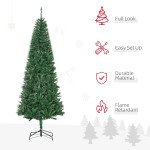 6.9ft Artificial Christmas Tree w/ Metal Stand Spruce Branch Tips Green