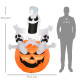 6FT Tall Halloween Inflatable Jack-O-Lantern and Ghosts, Outdoor Blow Up Yard Decoration with Pumpkin Lantern and LED Lights for Garden, Lawn, Party, Holiday
