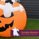 6FT Tall Halloween Inflatable Jack-O-Lantern and Ghosts, Outdoor Blow Up Yard Decoration with Pumpkin Lantern and LED Lights for Garden, Lawn, Party, Holiday