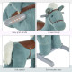 Qaba Kids Rocking Horse Plush Animal on Wooden Rockers with Sounds, Wooden Base and Bear Toy, Baby Rocking Chair, Blue