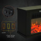 14" 1000W Mini Standing Electric Fireplace Portable Heater with Overheating, Black