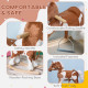 Qaba Kids Rocking Horse Plush Animal on Wooden Rockers with Sounds, Wooden Base, Baby Rocking Chair, Brown and White