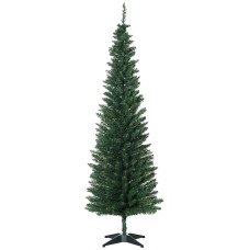 6’ PVC Unlit Slim Artificial Pencil Christmas Tree Holiday Décor