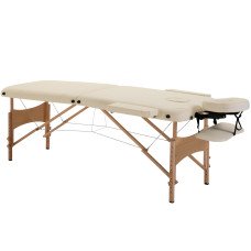 Height Adjustable Professional Salon Spa Facial Couch Bed, Portable Folding Massage Table, Beige