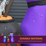 Outdoor Yard Colorful 5.5ft Blow Up Inflatable Halloween Two Old Witch and Magical Potions Decoration with LED for Indoor Outdoor House Party Display