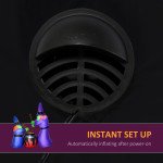Outdoor Yard Colorful 5.5ft Blow Up Inflatable Halloween Two Old Witch and Magical Potions Decoration with LED for Indoor Outdoor House Party Display