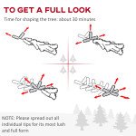7FT Artificial Christmas Tree, Pencil Christmas Tree with Realistic Branches, Stable Stand, Black