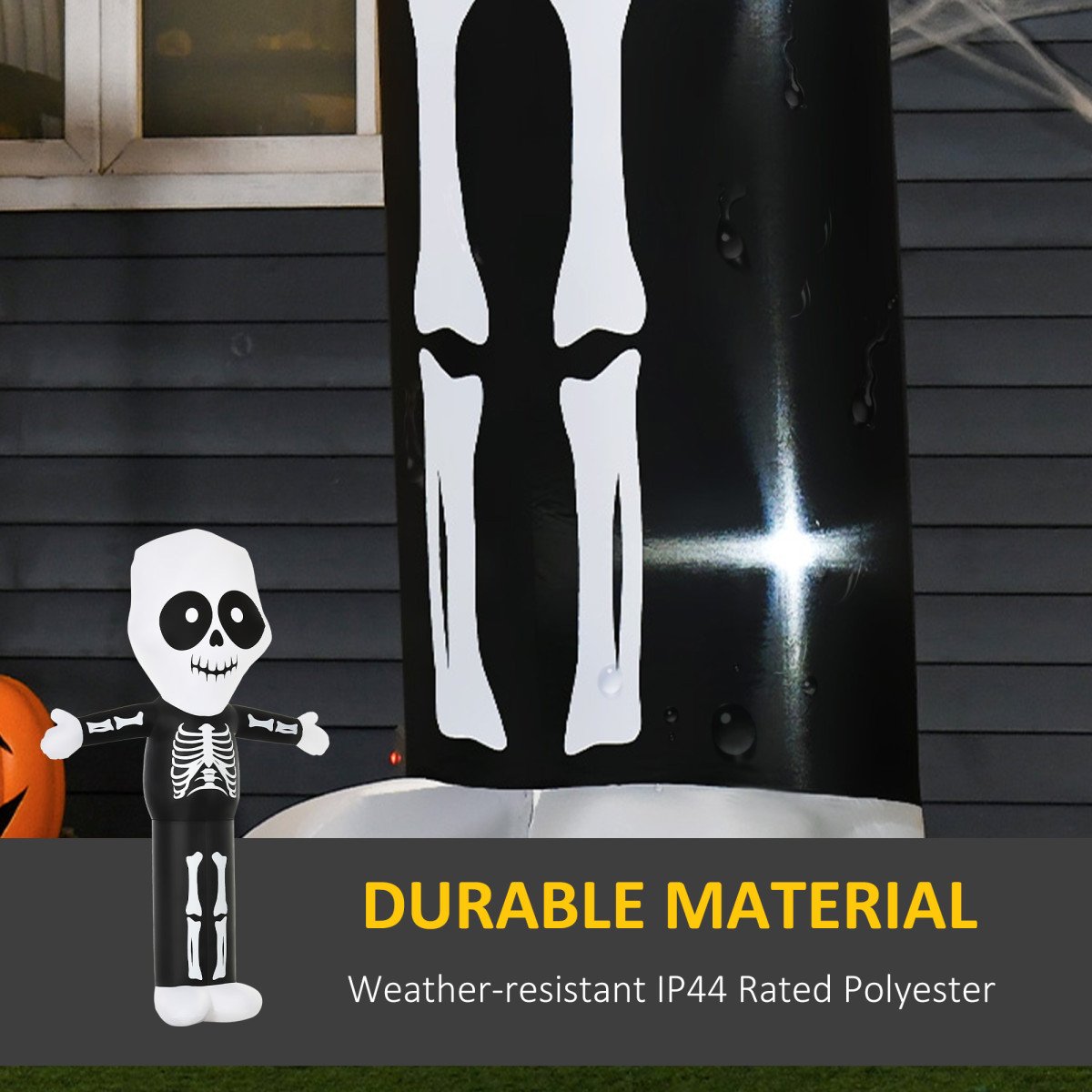 10ft Halloween Inflatable Skeleton Ghost Decoration, LED Lighted for Home Indoor Outdoor Garden Lawn Decoration Party Prop