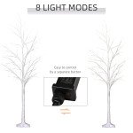 5FT Garden Birch Tree Light with 58 Warm LEDs and 8 Light Modes, DIY Artificial Tree Lamp for Outdoor and Indoor Birthday Wedding Party