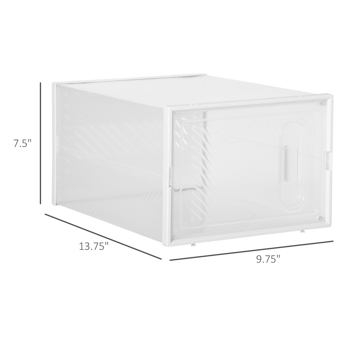 18 Pack Shoe Storage Boxes, Space-saving Shoe Organizers, Clear Plastic Stackable Holders Containers with Front Opening