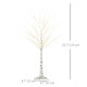 5 ft Artificial Birch Tree Light with Pre-Lit LED Light for Home Party, Indoor and Covered Outdoor Use
