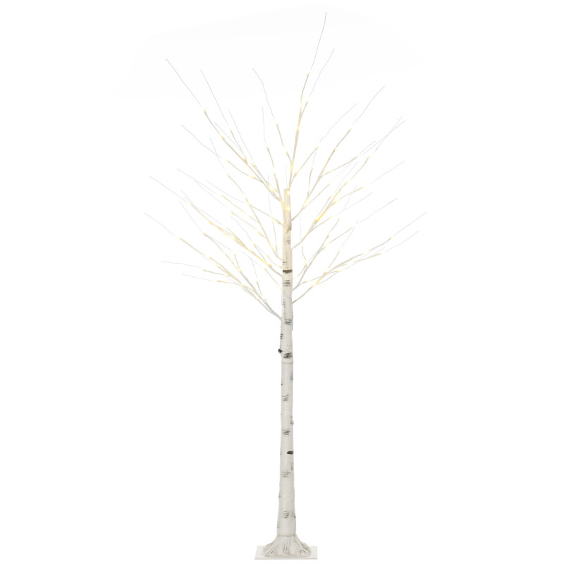 6 ft Artificial Birch Tree Light with Pre-Lit LED Light for Home Party, Indoor and Covered Outdoor Use