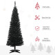5FT Artificial Christmas Tree, Pencil Christmas Tree with Realistic Branches, Stable Stand, Black