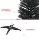 5FT Artificial Christmas Tree, Pencil Christmas Tree with Realistic Branches, Stable Stand, Black