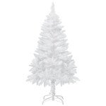 4ft Artificial Christmas Tree with Pine Realistic Branches, Auto Open, for Indoor Decoration, White