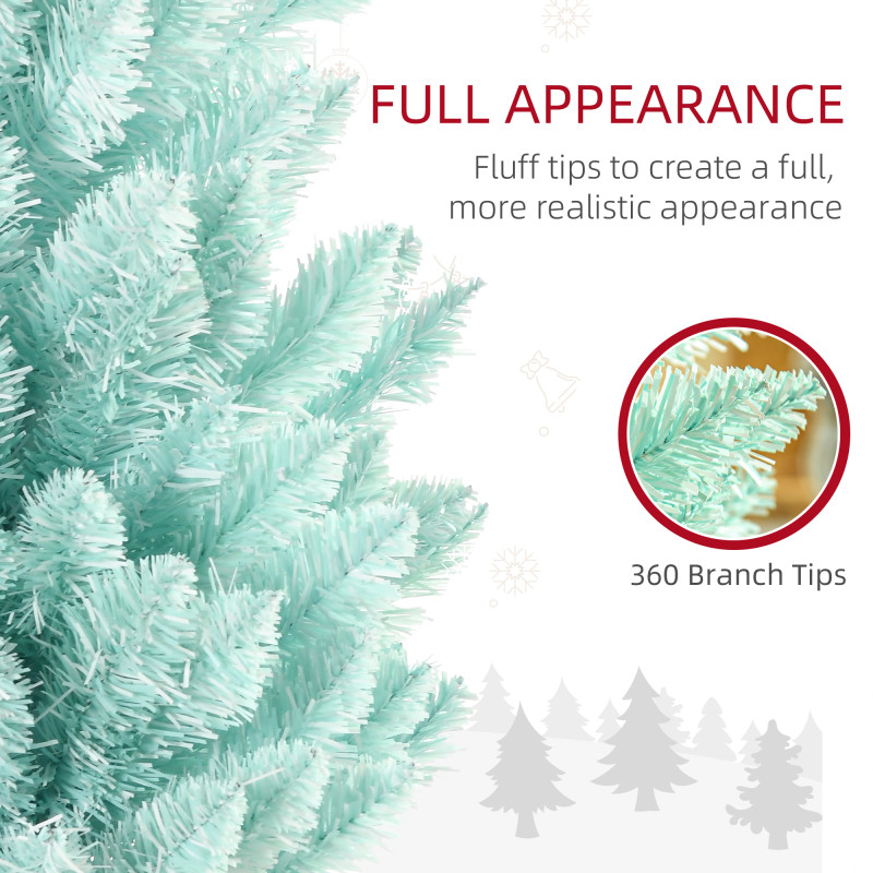 6ft Pencil Christmas Trees, Skinny Artificial Christmas Tree for Xmas Holiday Decor, Gradient Blue