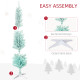 6ft Pencil Christmas Trees, Skinny Artificial Christmas Tree for Xmas Holiday Decor, Gradient Blue