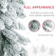 6' Artificial Slim Flocked Christmas Trees, with Snow Frosted Branches, Downswept Shape, Steel Base