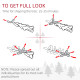 6' Artificial Slim Flocked Christmas Trees, with Snow Frosted Branches, Downswept Shape, Steel Base