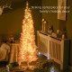 6' Pre Lit Artificial Pencil Christmas Trees, Xmas Tree with Realistic Branches and Warm White LED Lights, Pink