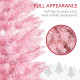 6' Pre Lit Artificial Pencil Christmas Trees, Xmas Tree with Realistic Branches and Warm White LED Lights, Pink