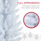 7' Pre Lit Artificial Pencil Christmas Trees, Xmas Tree with Realistic Branches and Warm White LED Lights, White