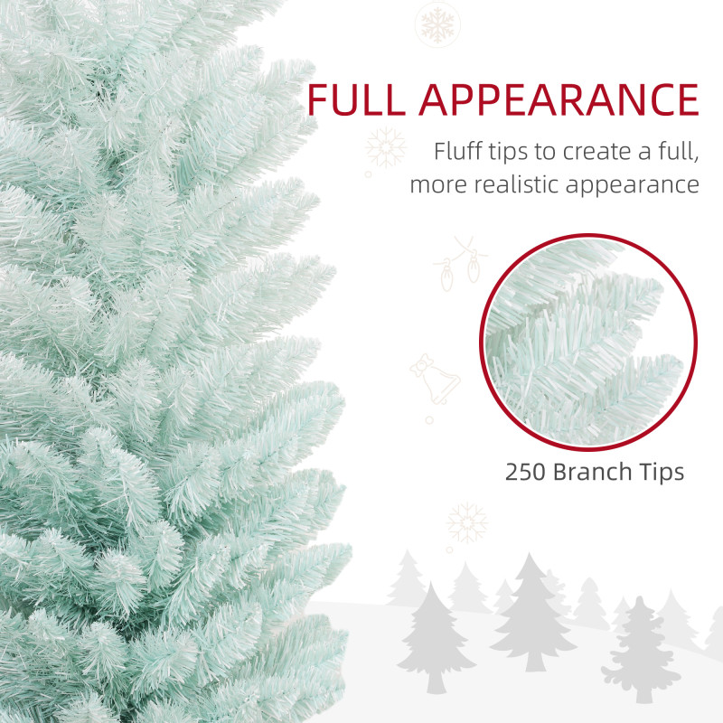 5ft Pencil Christmas Trees, Skinny Artificial Christmas Tree for Xmas Holiday Decor, Gradient Blue