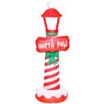 6FT Christmas Inflatable Decoration, Inflatable Lighthouse Xmas Blow Up Decor with LED Lights for Yard, Lawn, Garden