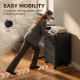 4 Drawer File Cabinet, Vertical Filing Cabinet with Wheels, Modern Printer Stand for Home Office, Black