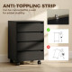 4 Drawer File Cabinet, Vertical Filing Cabinet with Wheels, Modern Printer Stand for Home Office, Black