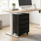 4 Drawer File Cabinet, Vertical Filing Cabinet with Wheels, Modern Printer Stand for Home Office, Black