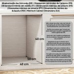 Pull Out Bin, Under Sink Garbage Can with 2 Removable Compartments (4 gallon Each) for Kitchen Waste, Light Grey