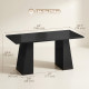 63 Inch Computer Desk with Trapezoidal Frame Light Black Wood Grain