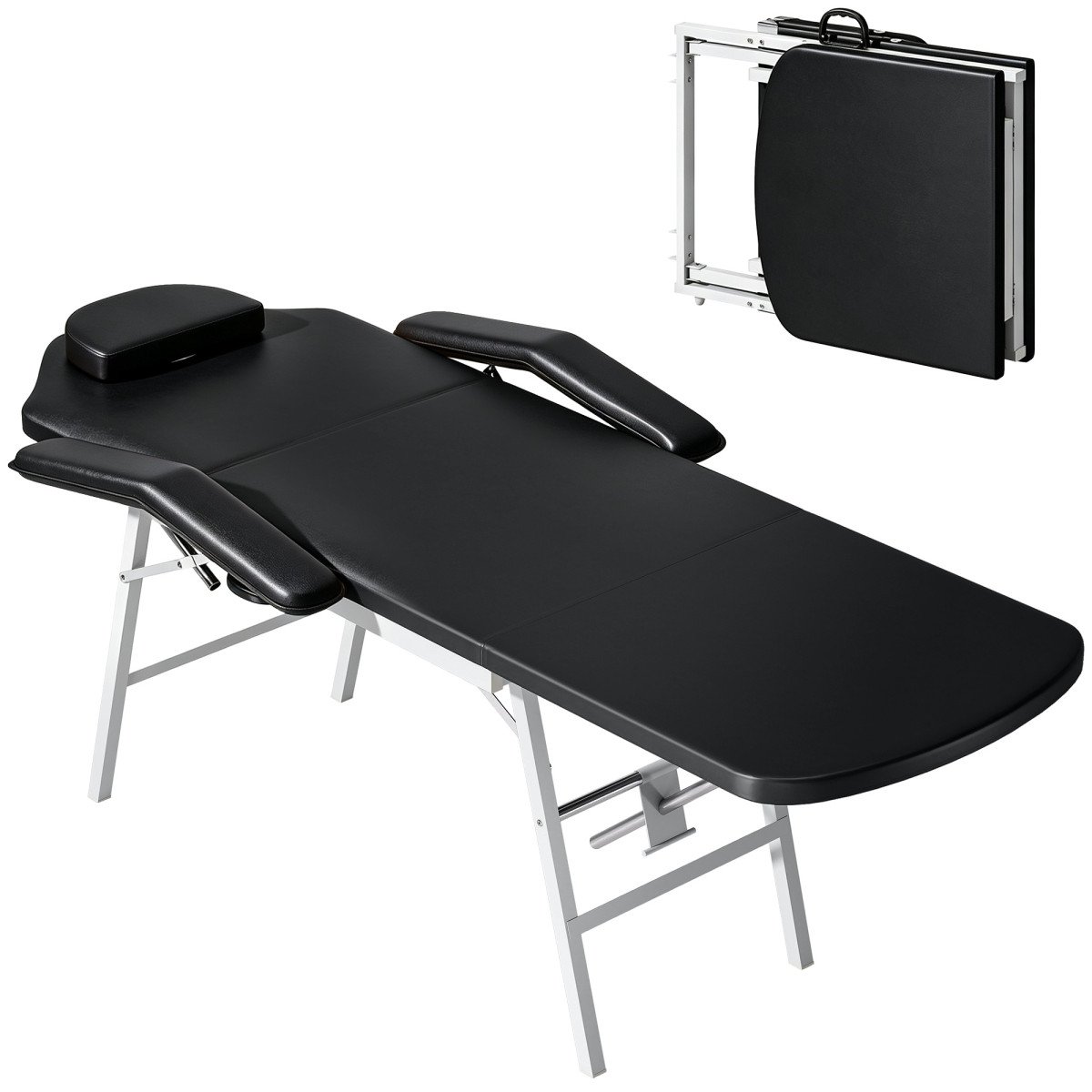 Portable Massage Table, Foldable Massage Bed, Black