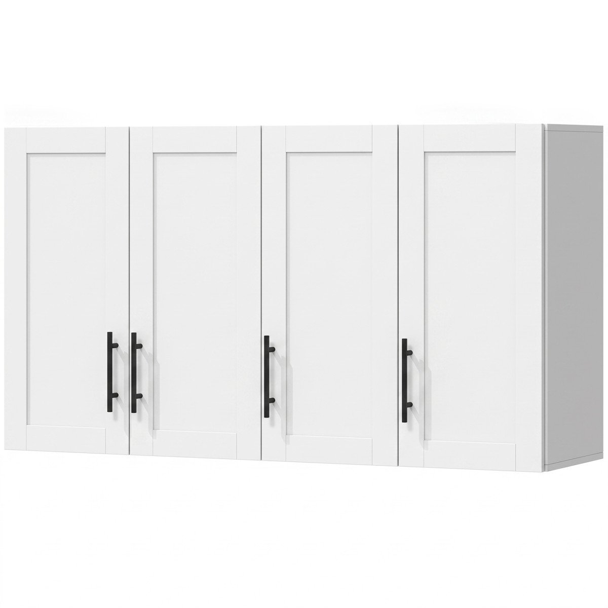 Modern Medicine Cabinet Wall Mounted, Bathroom Wall Cabinet with 3 Doors and Adjustable Shelves, White
