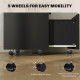 Small Filing Cabinet with 2 Drawers, Lockable Home Office Storage Cabinets on Wheels for A4, Letter Size, Black