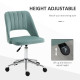 Mid Back Office Chair Velvet Fabric Swivel Scallop Shape Computer Desk Chair, Green