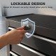 5-Drawer Rolling Tool Cabinet on Wheels, Lockable Tool Chest, Tool Organizer for Garage, Factory and Workshop, Black